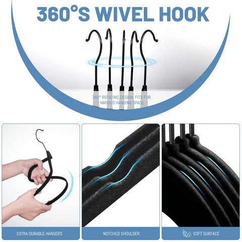 House Day heavy-duty coat hangers with durable ABS for jackets and coats.