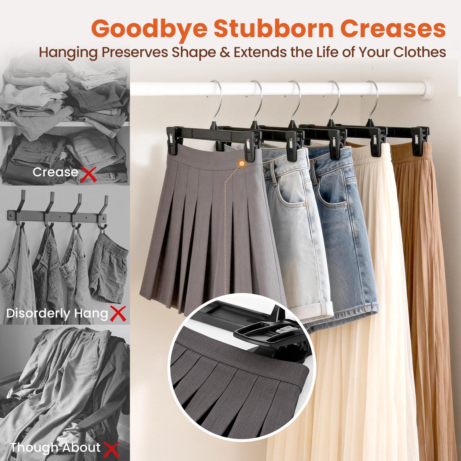 HOUSE DAY heavy-duty design supports multiple garments without bending.