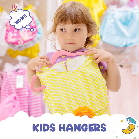 House Day kids hangers with rose-gold swivel hooks keep wardrobe tidy and accessible