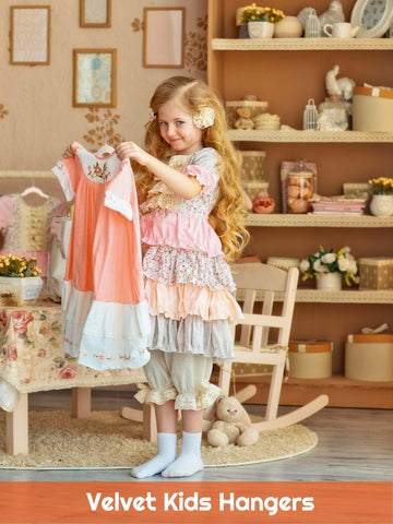 HOUSE DAY kids non-slip velvet hangers prevent slipping while kids dress.