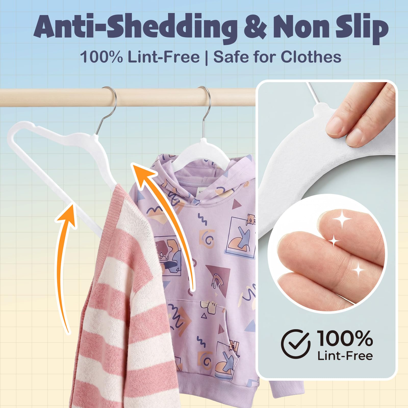 HOUSE DAY velvet hangers contoured shoulders protect strap garments