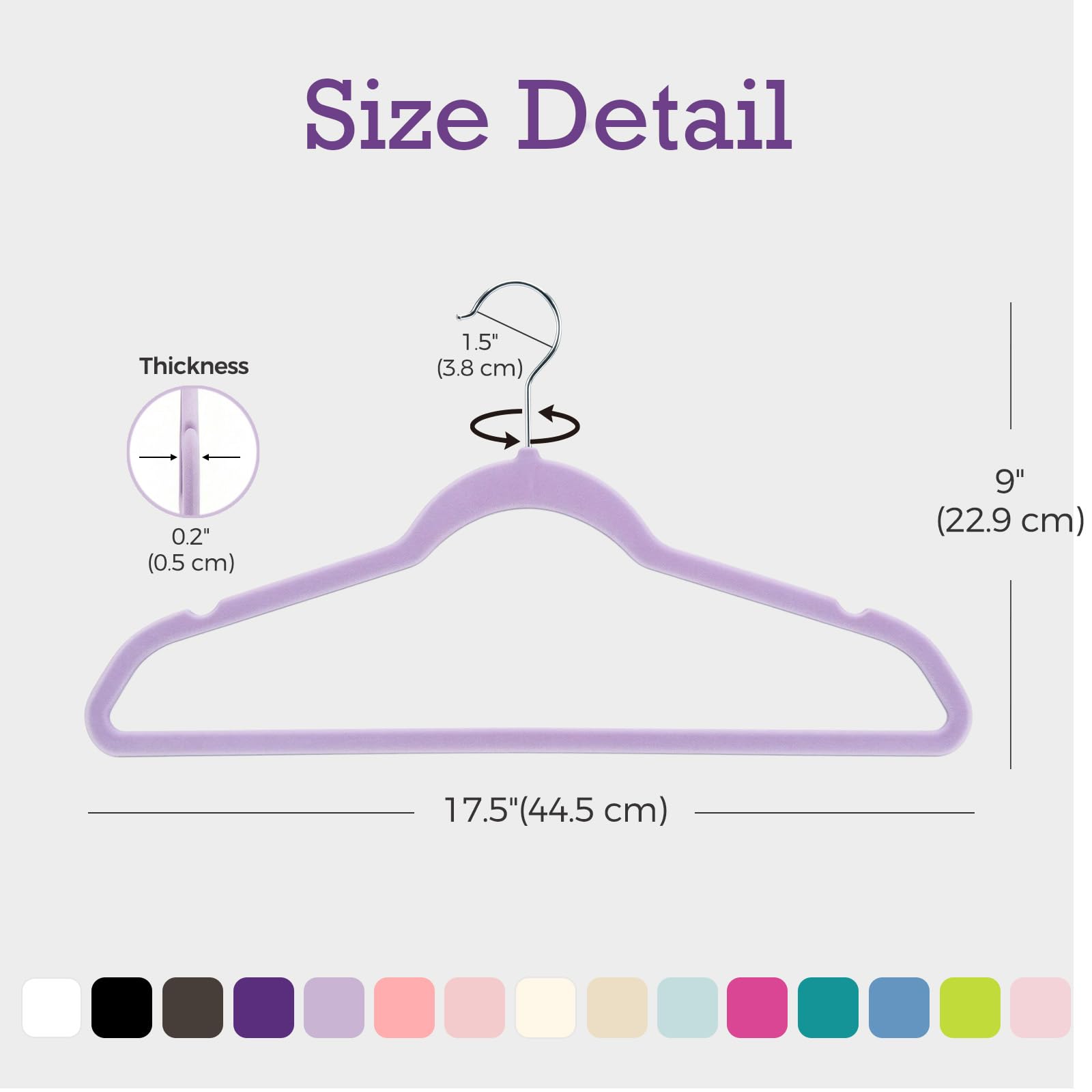 House Day Lt-Purple Velvet Hangers robust design holds up to 11 lbs.
