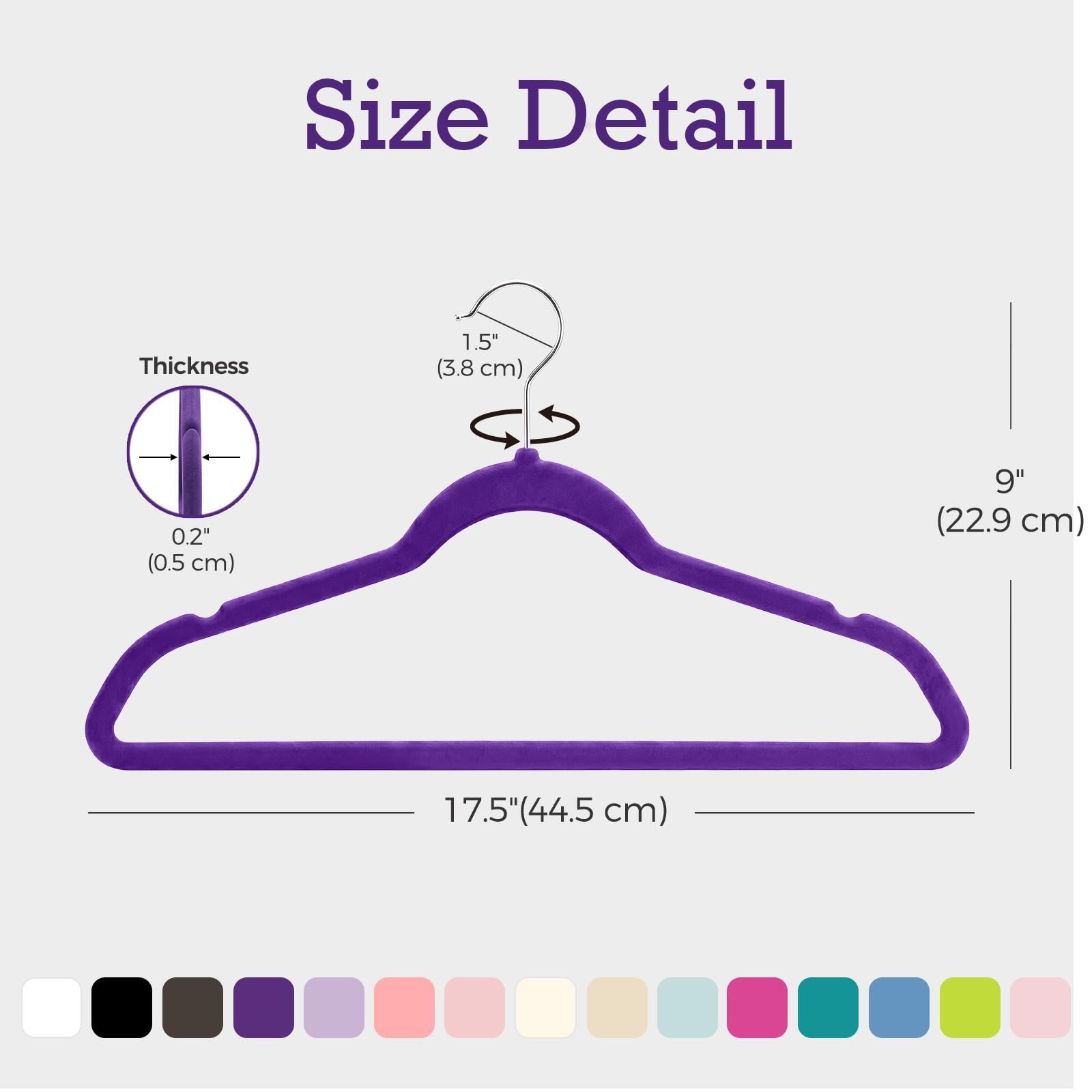 House Day Noble-Purple velvet hangers with shoulder grooves for delicate straps