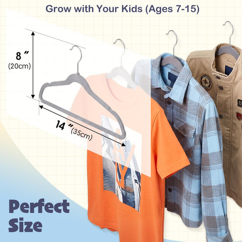 HOUSE DAY non-slip velvet hangers prevent slips, keeping closets tidy