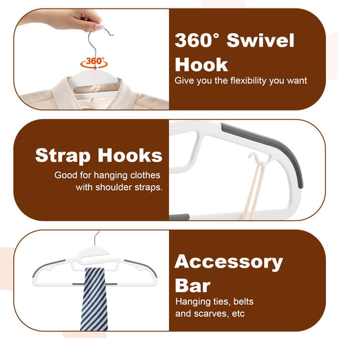 HOUSE DAY non-slip pads on shoulders and bottom hold clothes securely.