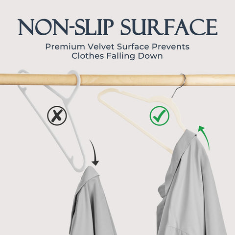 House Day hanger with non-slip shoulder design supporting delicate fabrics