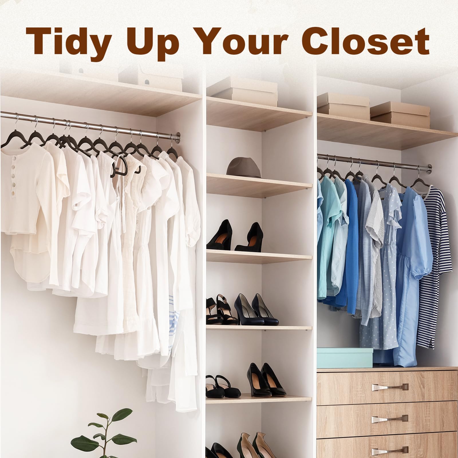 HOUSE DAY non-slip shoulders and bottom bar prevent garments from slipping