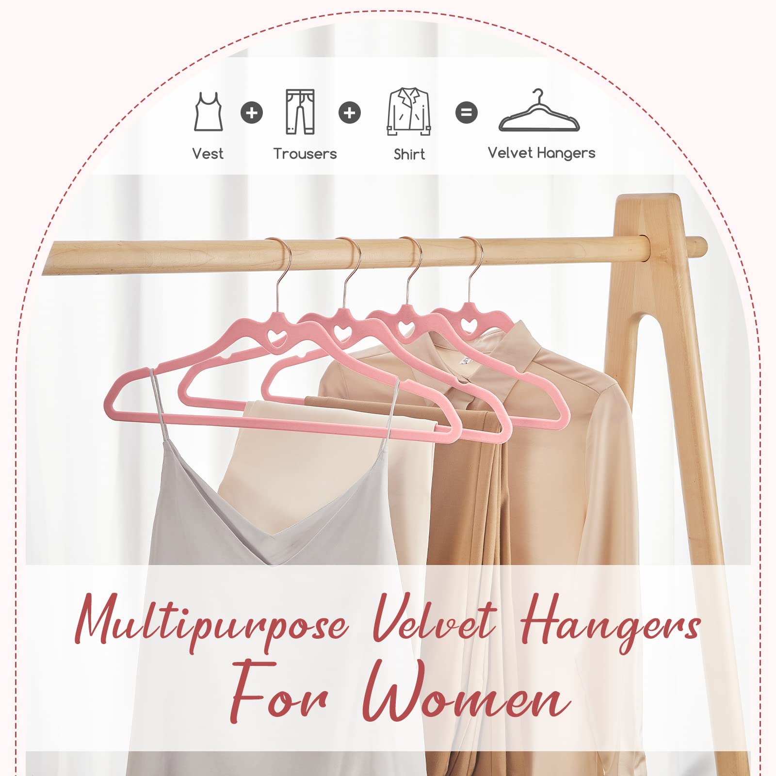 House Day non-slip velvet hanger grips clothes securely