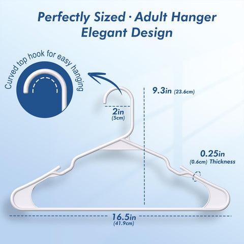 HOUSE DAY hangers feature notched grooves to hold straps securely.