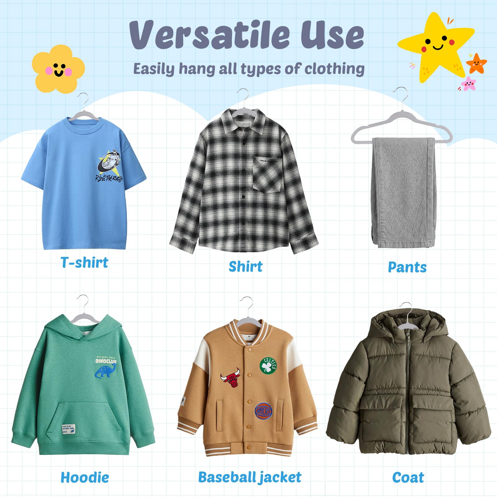 HOUSE DAY notched shoulders prevent slipping for tidy outfits.