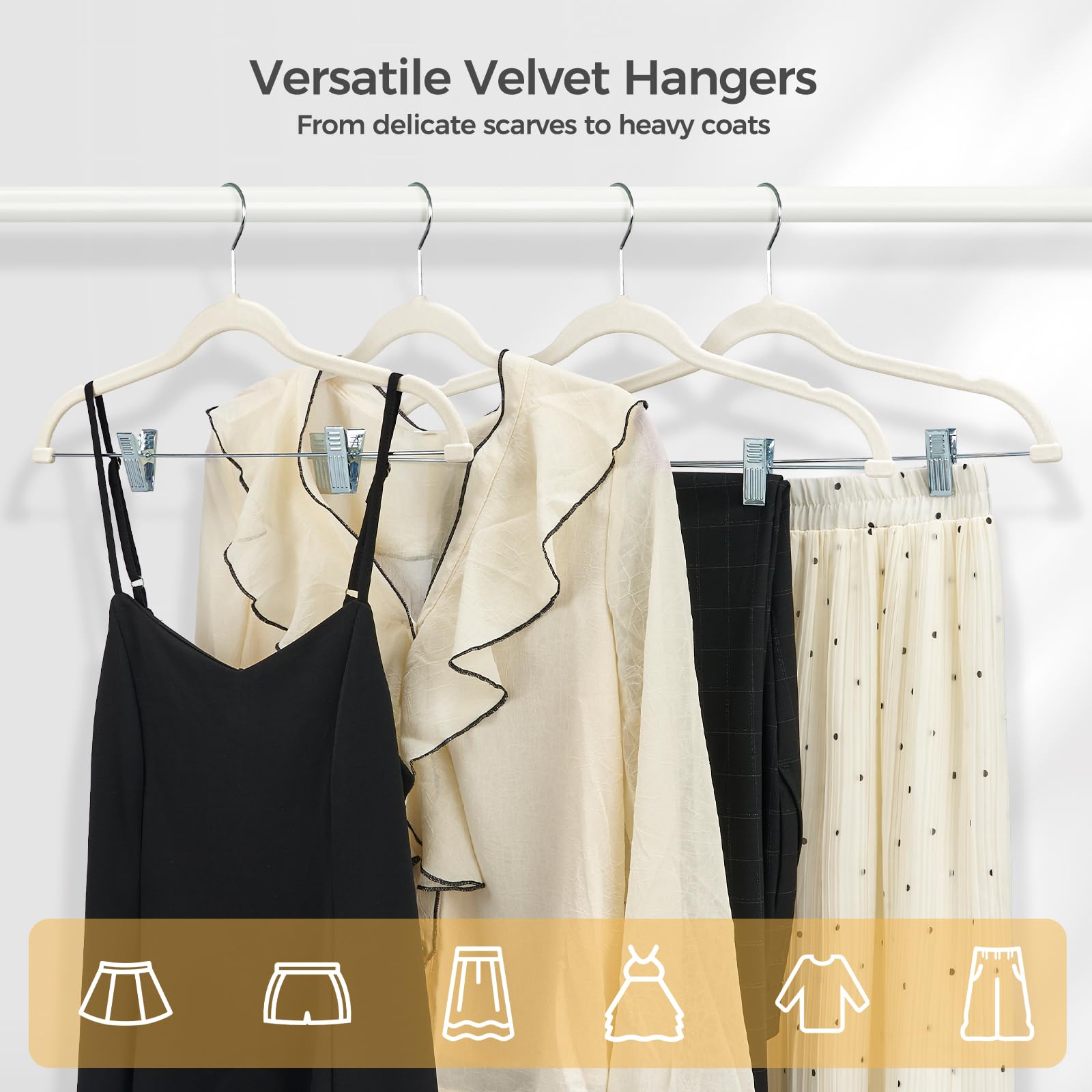House Day pants and skirts hanger with cushioned clips
