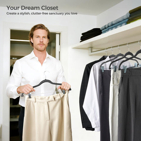 HOUSE DAY pants and skirts hanger maintains shape through daily use.