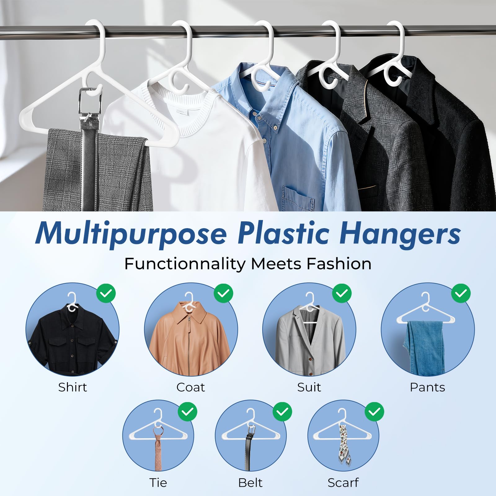 HOUSE DAY hanger measures 16.7 by 9 inches for versatile garments