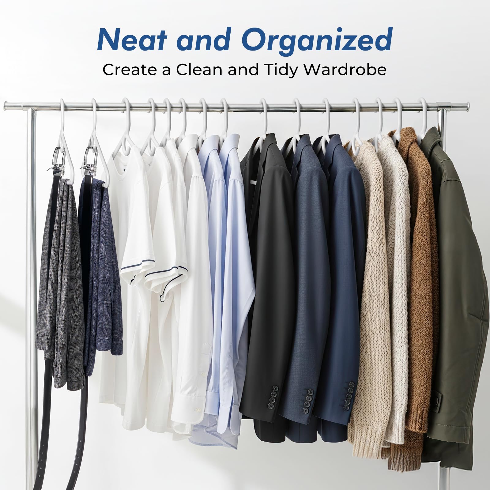 HOUSE DAY hangers in use keep outfits neat and accessible