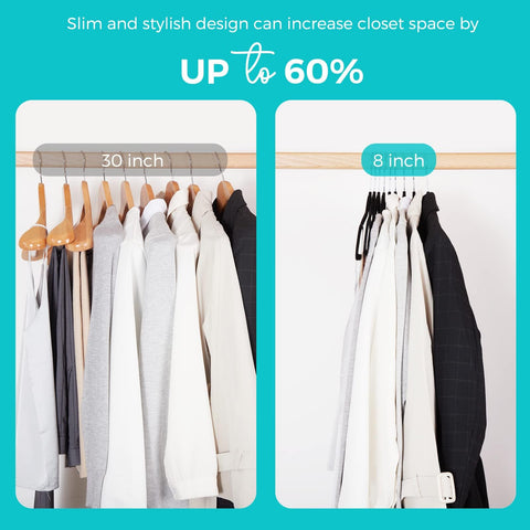Ultra-thin HOUSE DAY velvet hangers designed to save closet space.
