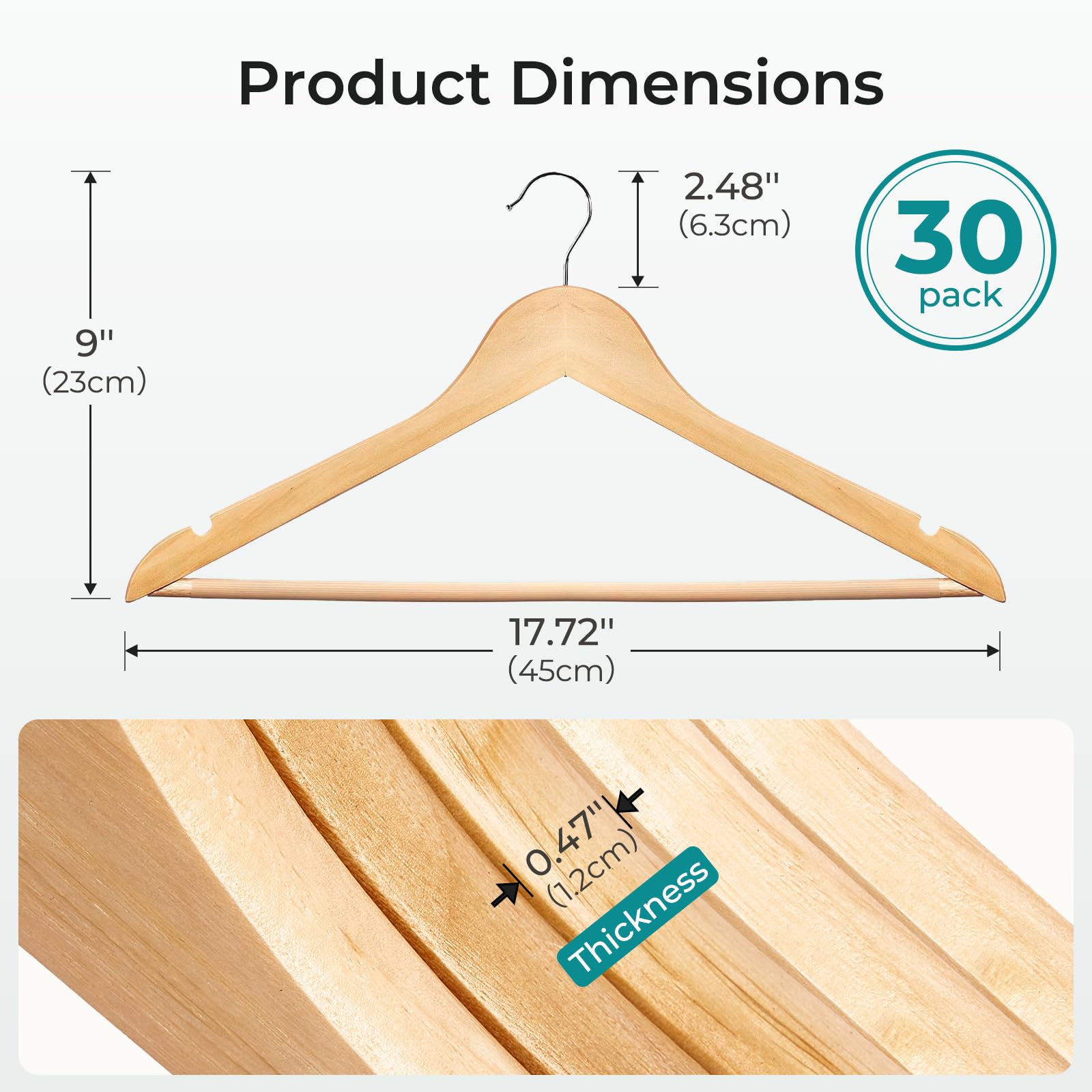 House Day hangers feature non-slip notches to secure delicate fabrics securely.