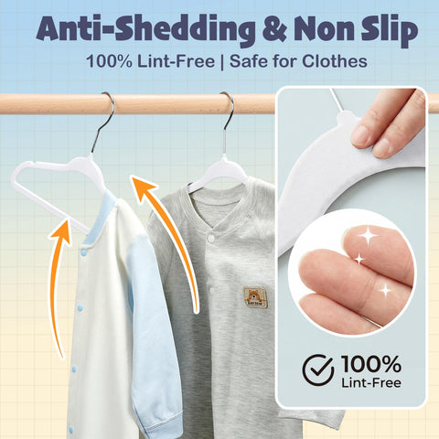 House Day rounded edge protects baby garments from creases.