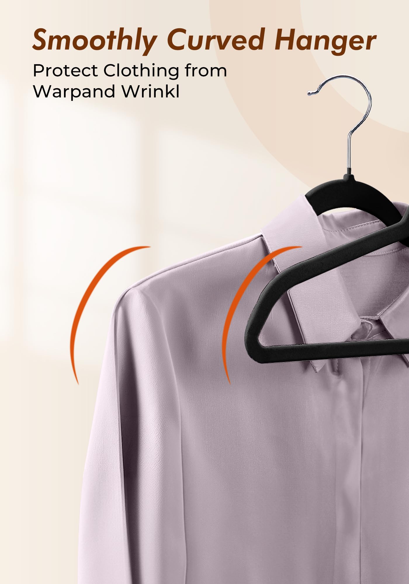 HOUSE DAY rounded shoulder design protects fabrics from warping and marks