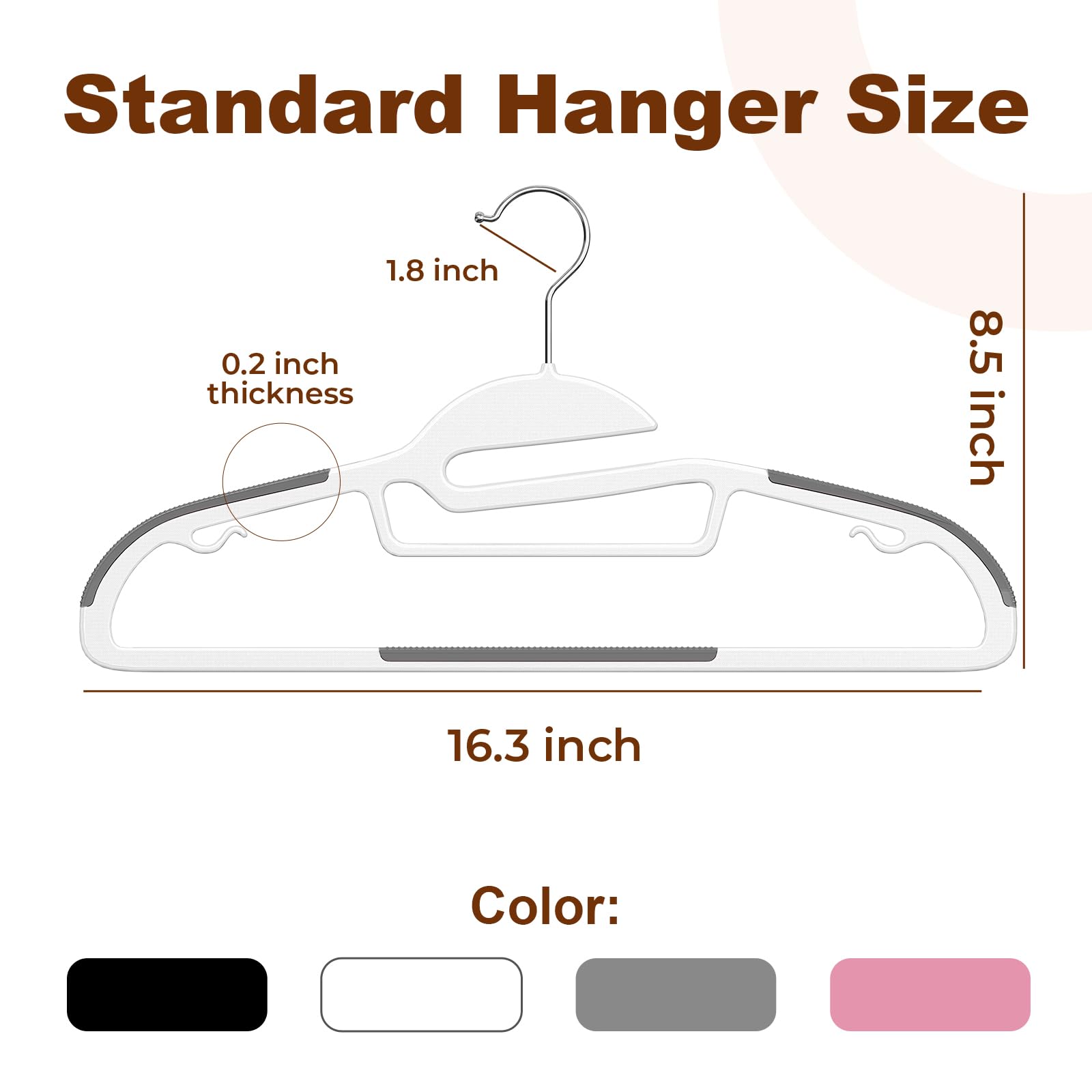 HOUSE DAY S-shape opening design protects collars while easing garment placement.