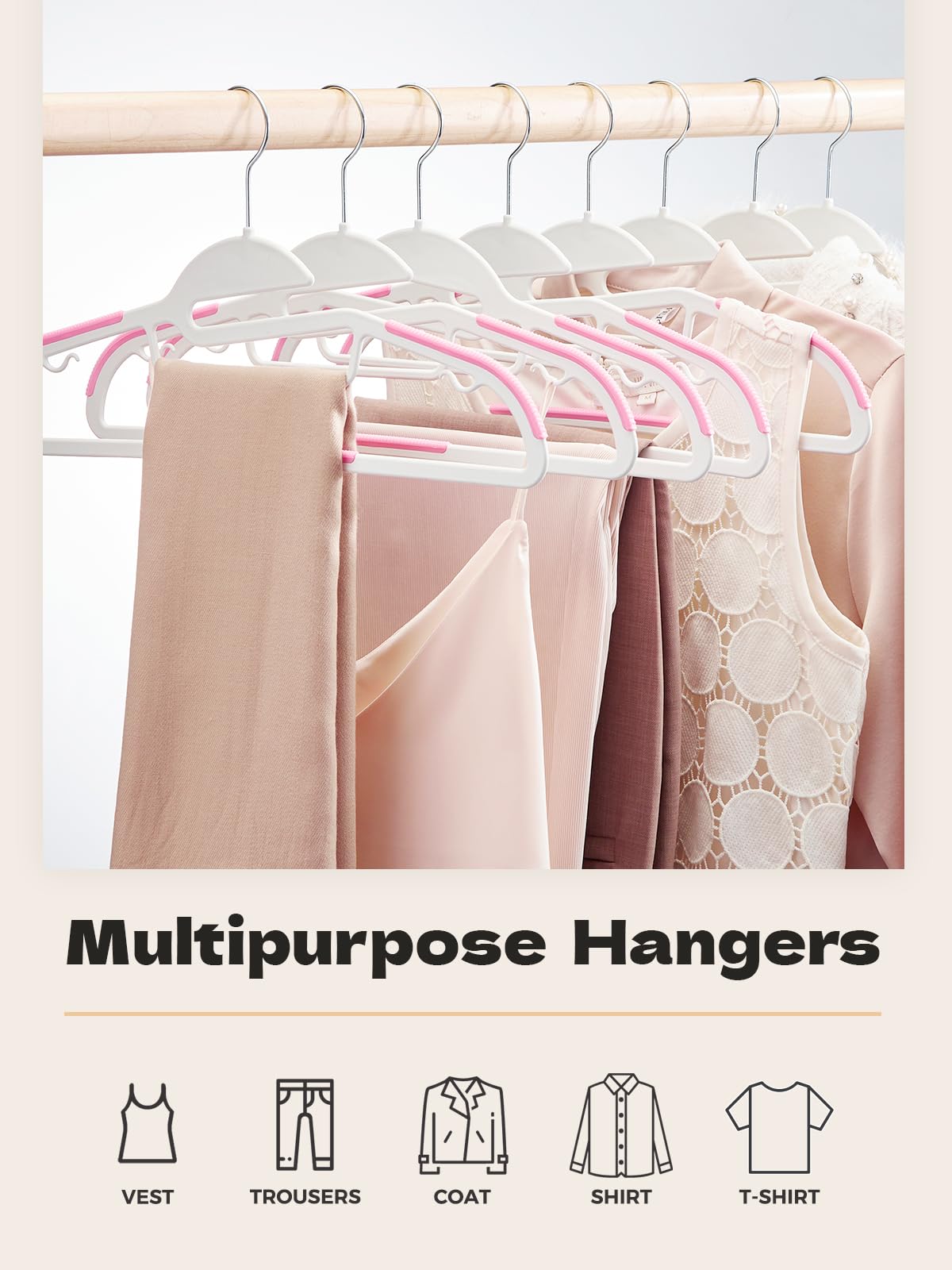 HOUSE DAY S-shaped opening design eases hanging and protects collars