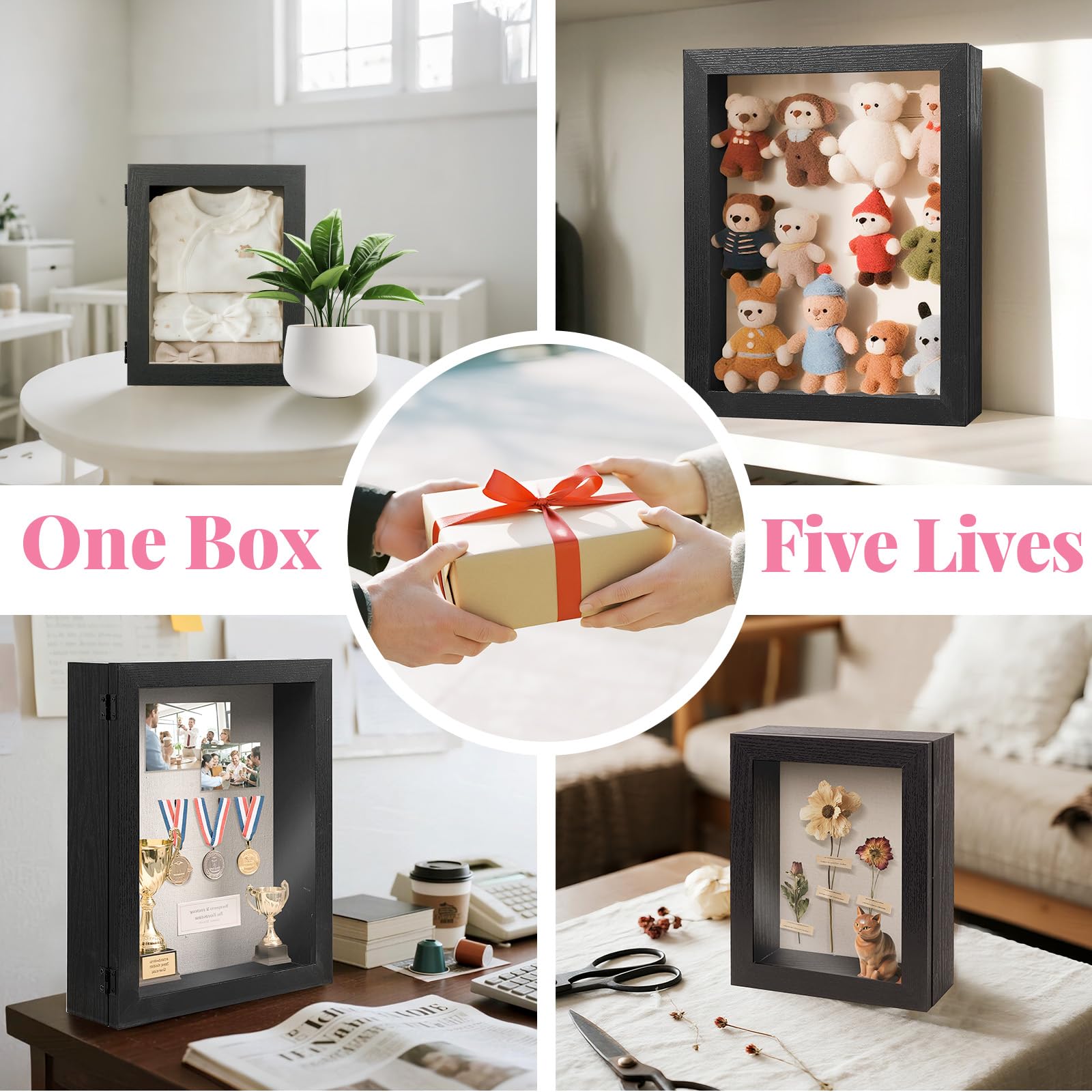 HOUSE DAY displays 3D keepsakes alongside photos in a sleek frame