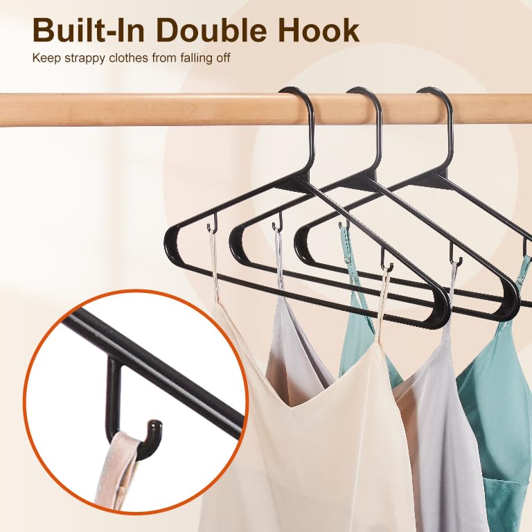 House Day slim-profile 0-25-inch-thin hangers maximize closet rod space.