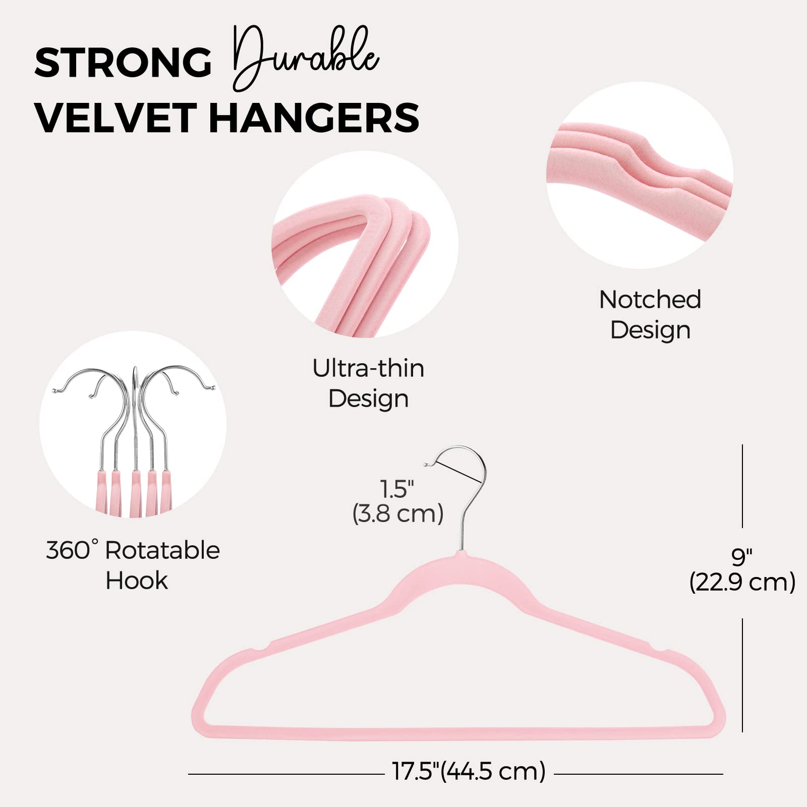 HOUSE DAY slim profile maximizes closet space without crowding garments