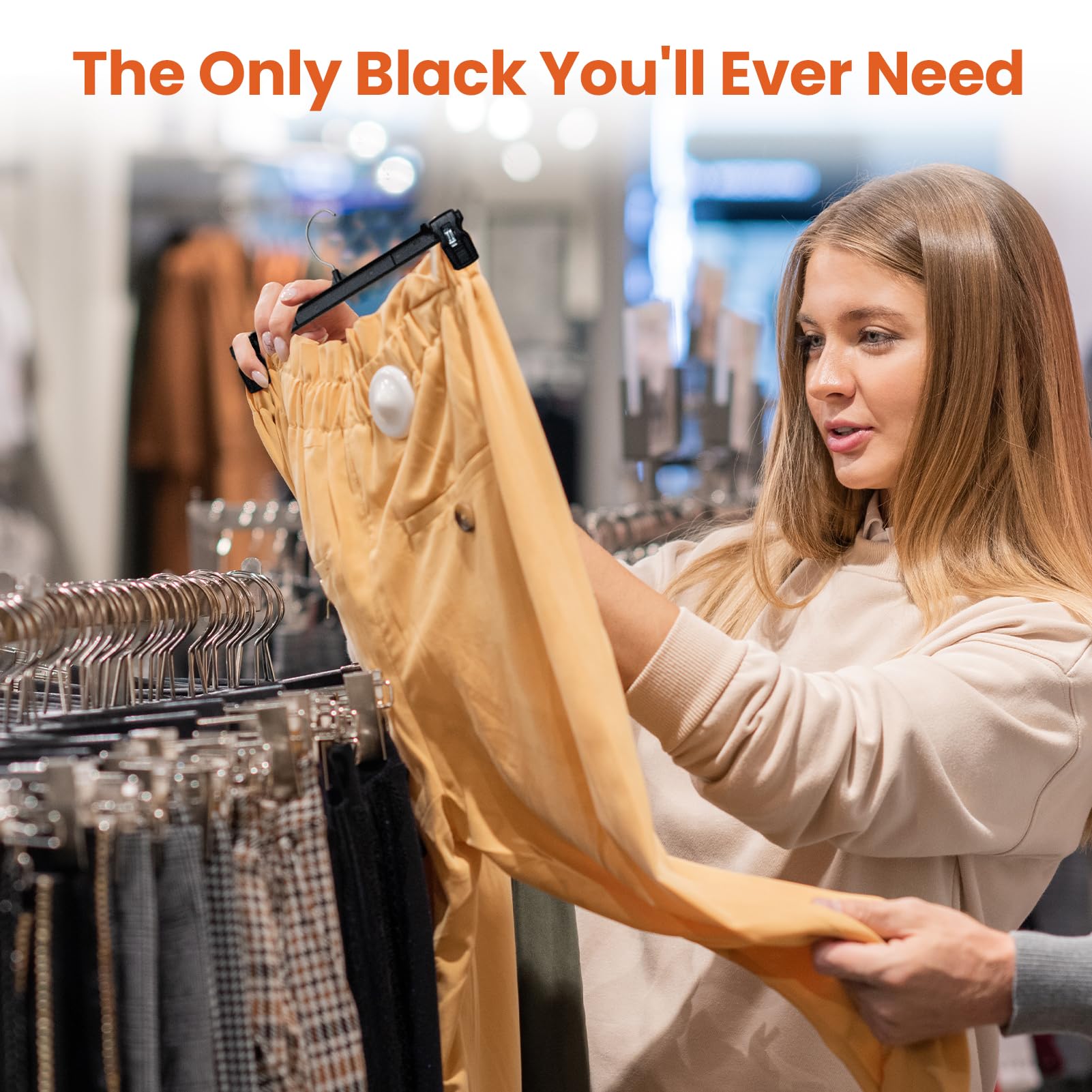 HOUSE DAY slim profile hangers maximize closet space in tight wardrobes.