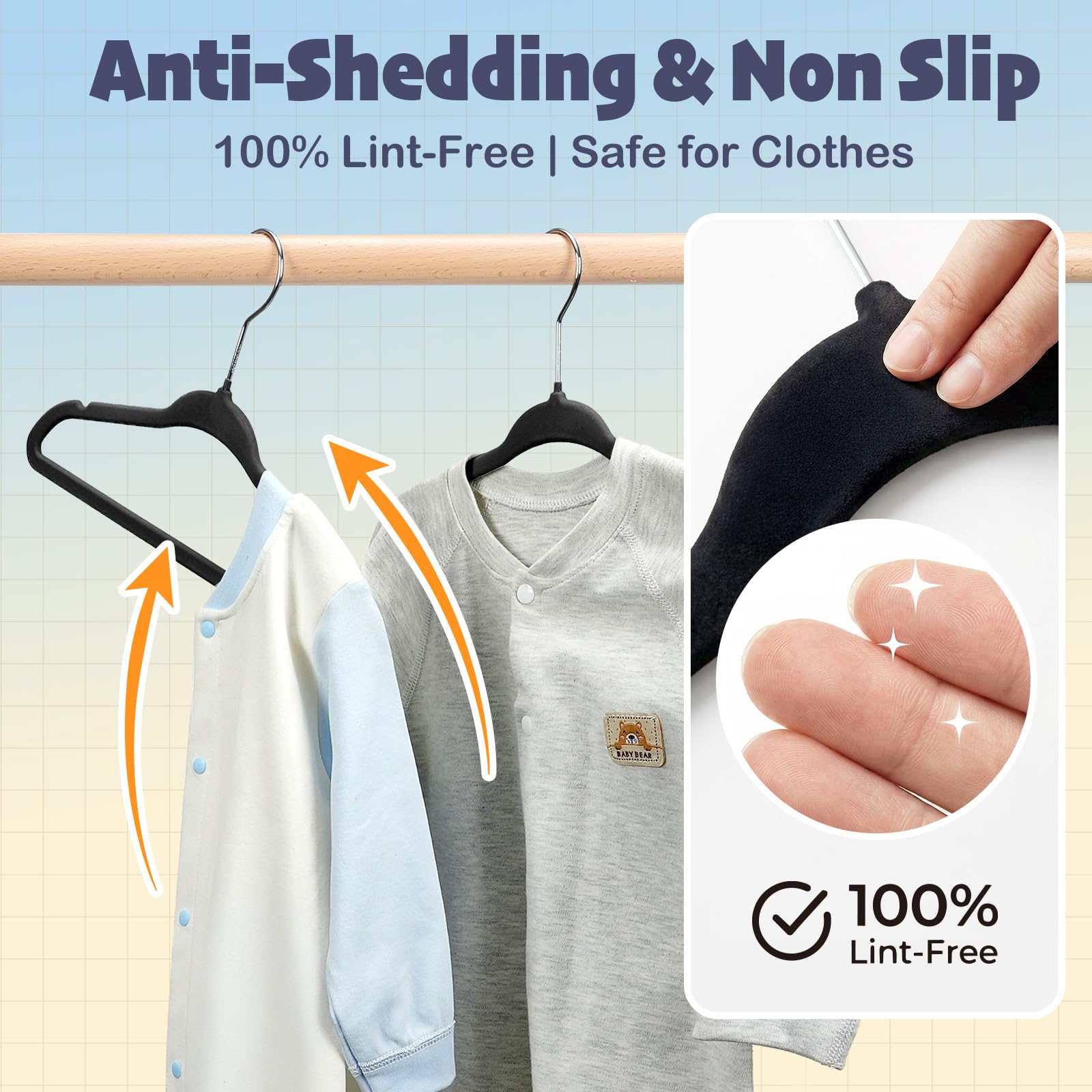 HOUSE DAY slim profile saves closet space for kids.