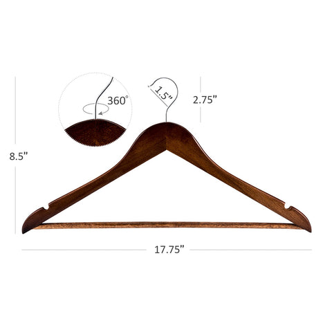 HOUSE DAY smooth finish wooden hanger with polished edges for snag-free storage