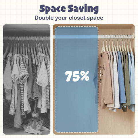 HOUSE DAY soft-edge velvet hanger protects sleeves and seams.