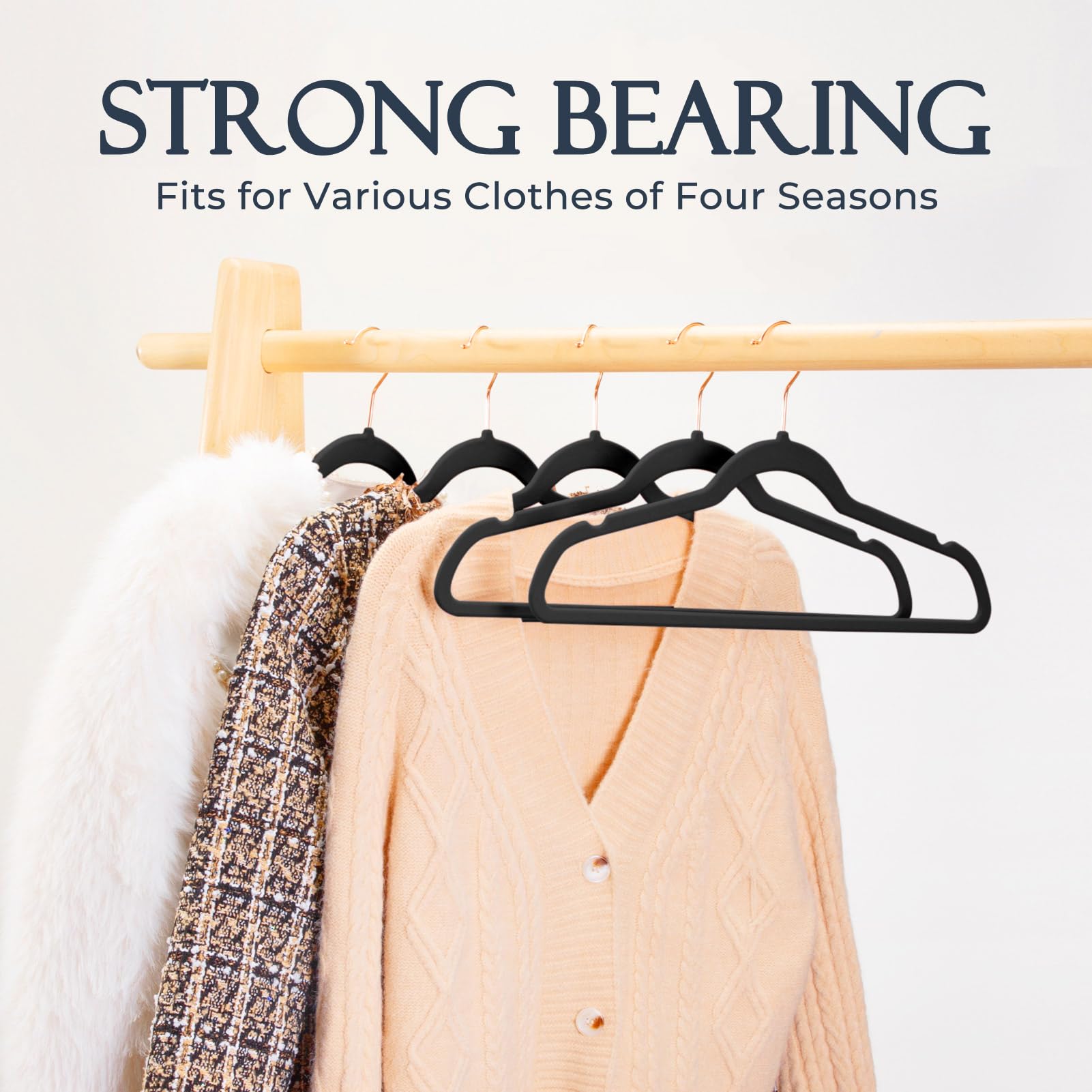 House Day no-slip shoulder design keeps garments in place during storage.