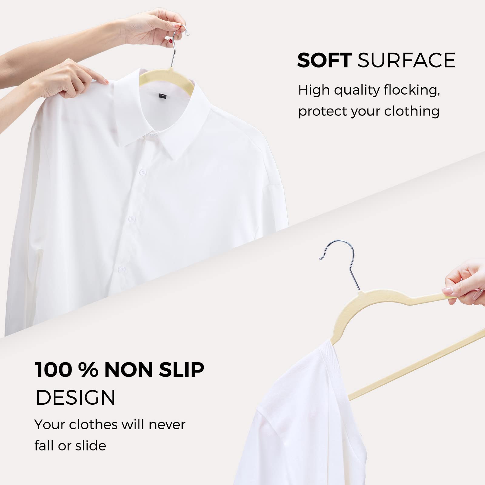 HOUSE DAY soft velvet finish protects fabrics from snags and wrinkles.