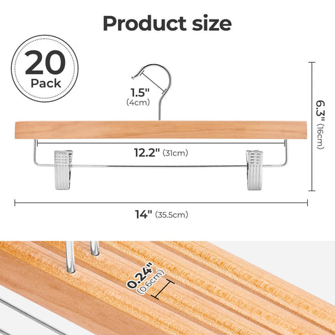 House Day solid lotus wood hanger with smooth finish protects delicate fabrics.