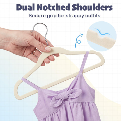 HOUSE DAY slim profile hanger frees closet space for more outfits.