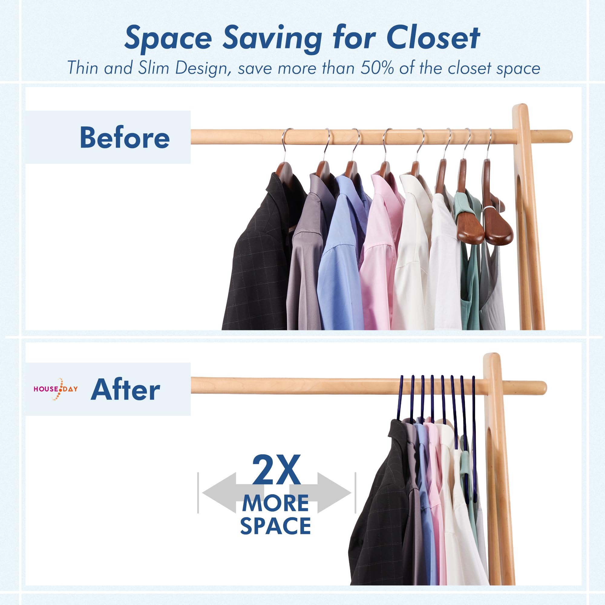 HOUSE DAY space-saving design helps maximize closet space