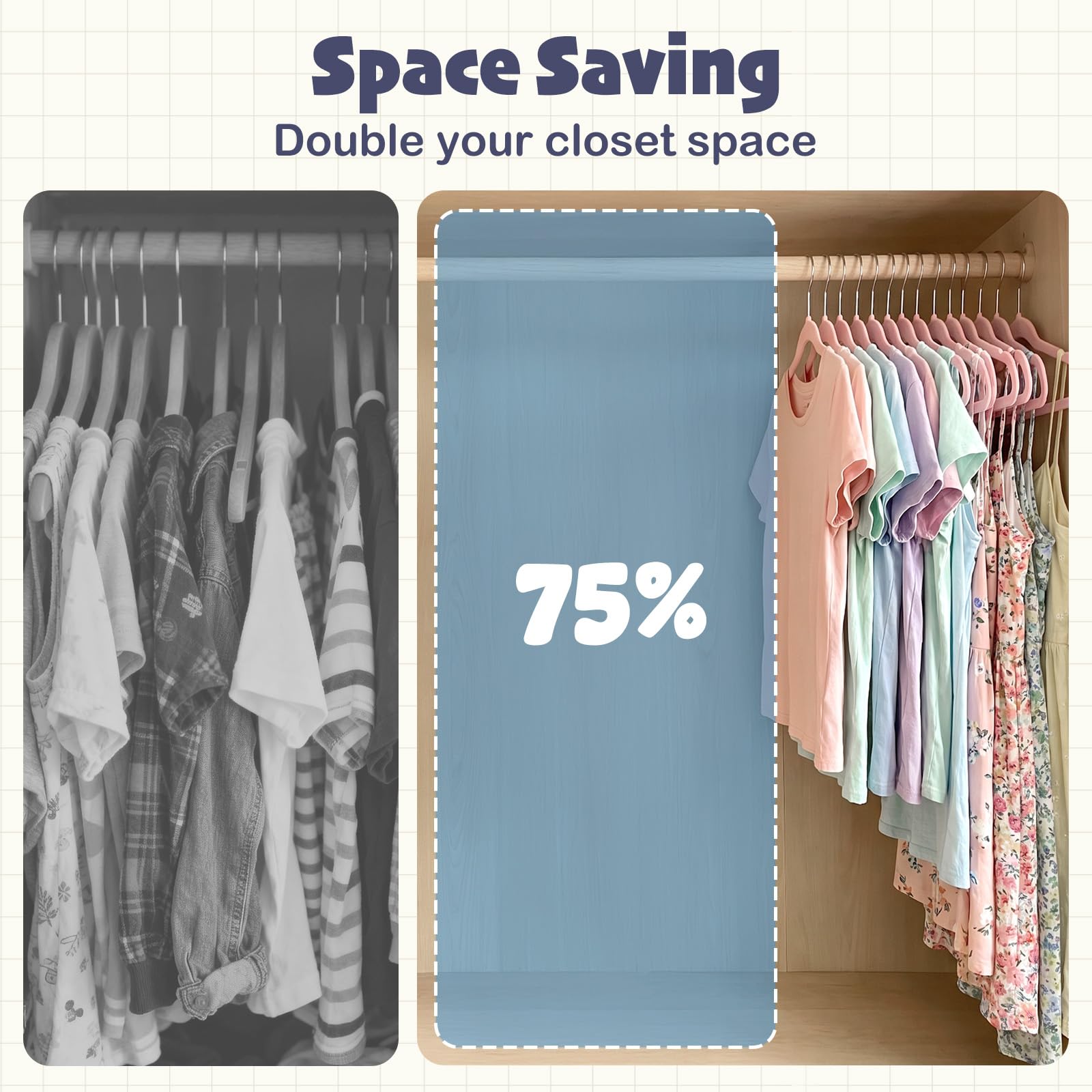 House Day slim profile saves closet space for children’s wardrobes
