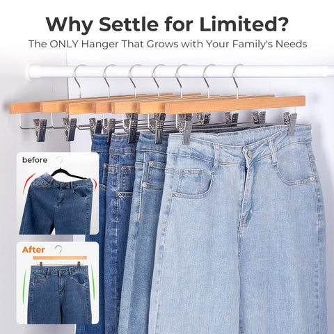 House Day slim-profile hanger saves closet space while keeping items visible.