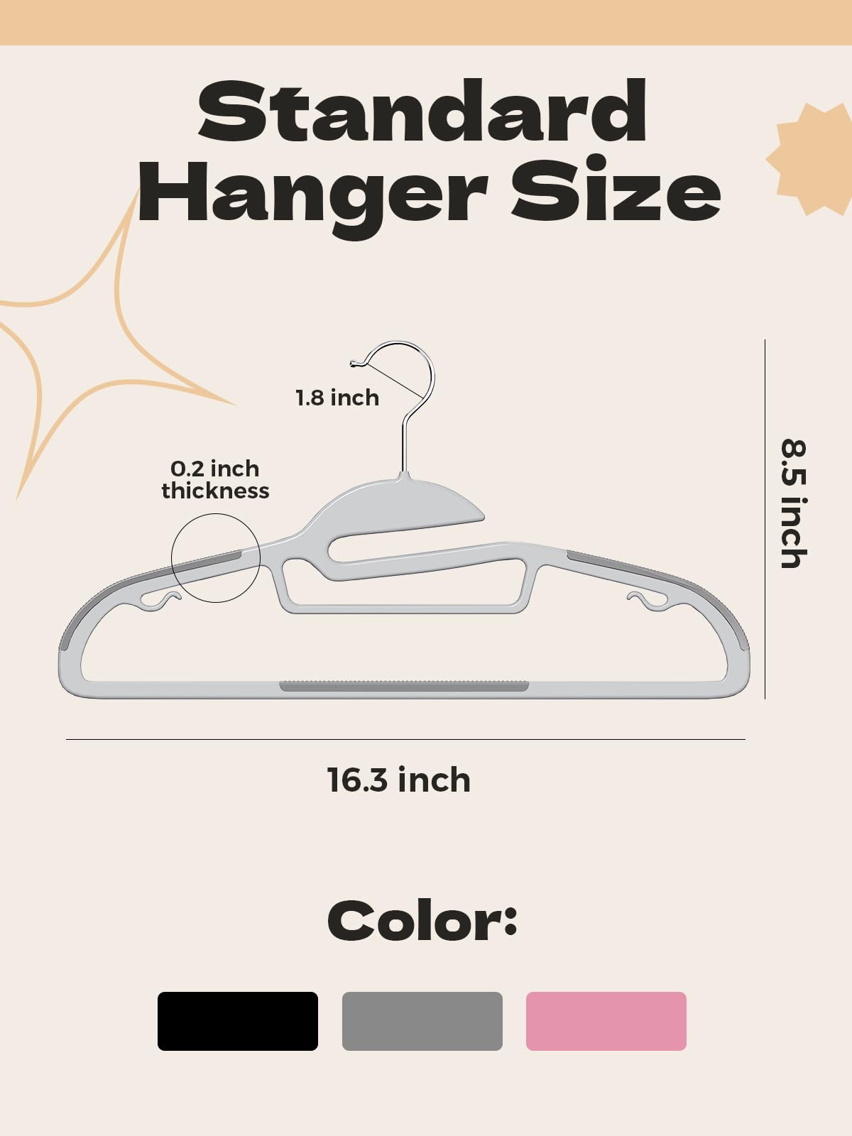 HOUSE DAY slim profile saves closet space.