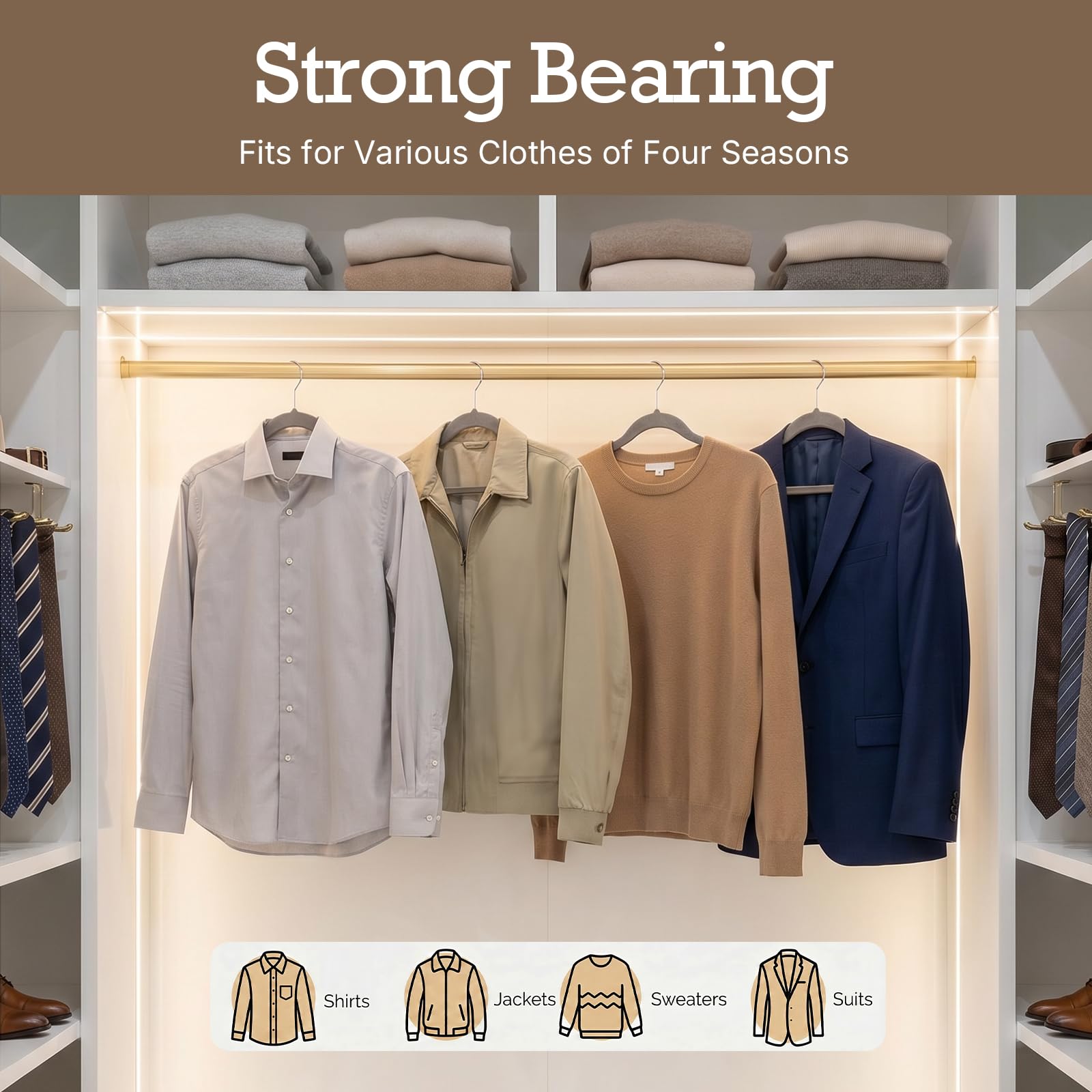 HOUSE DAY taupe velvet hangers 60 pack 360-degree swivel hook for easy hanging.