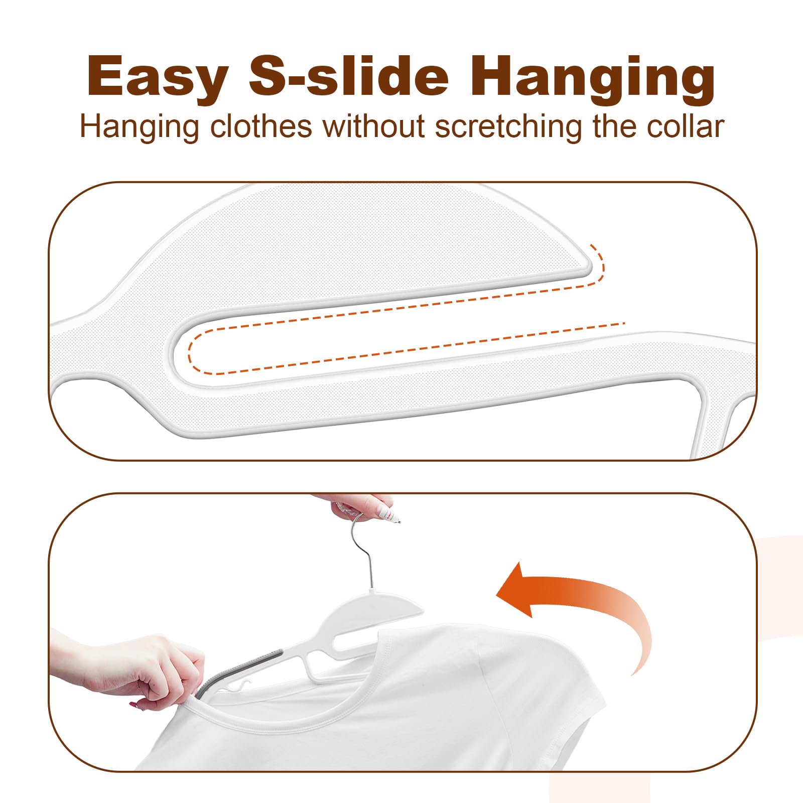 HOUSE DAY thin profile saves closet space without sacrificing hanger strength.