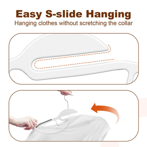 HOUSE DAY thin profile saves closet space without sacrificing hanger strength.