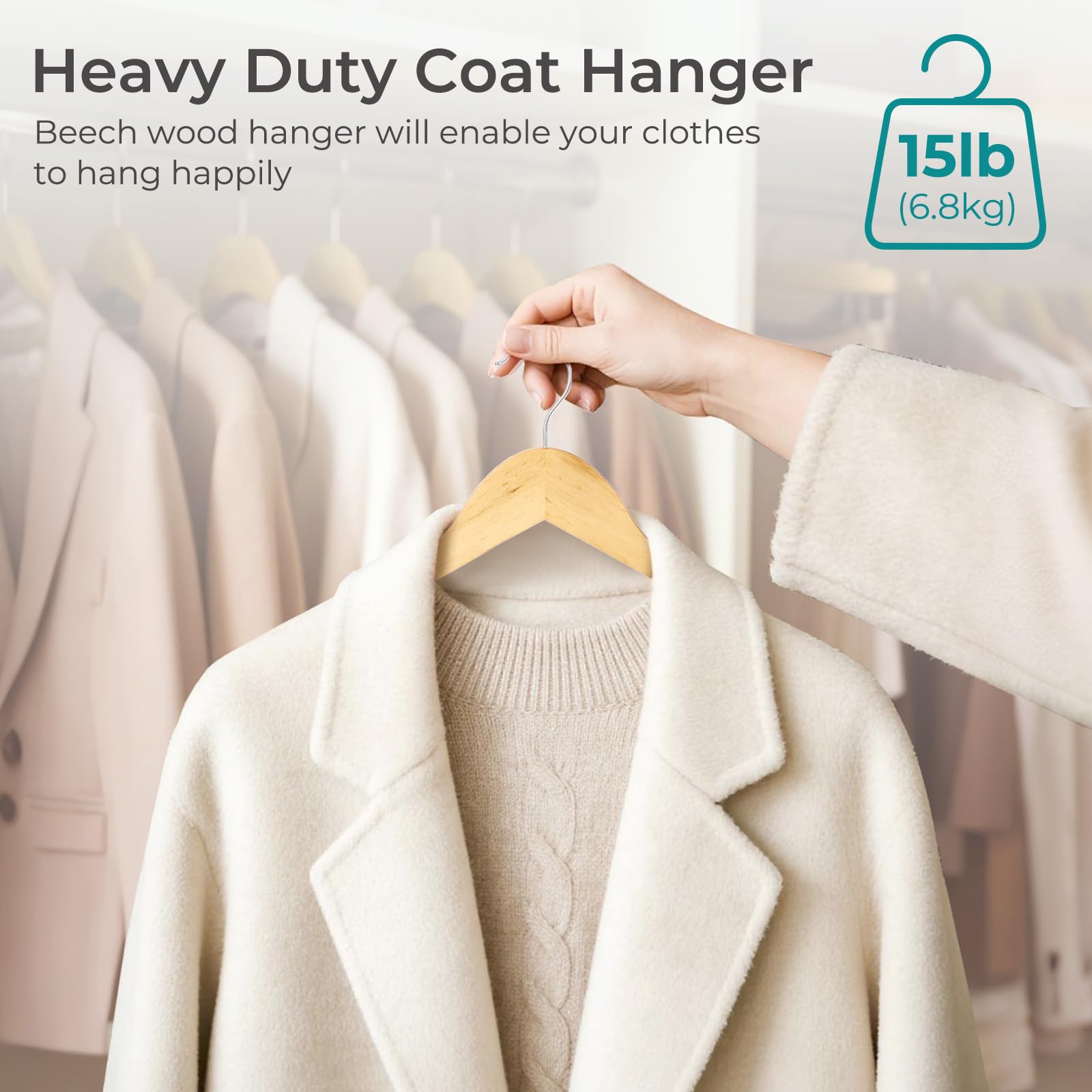 HOUSE DAY ultra-slim hanger saves closet space with slim profile and strength