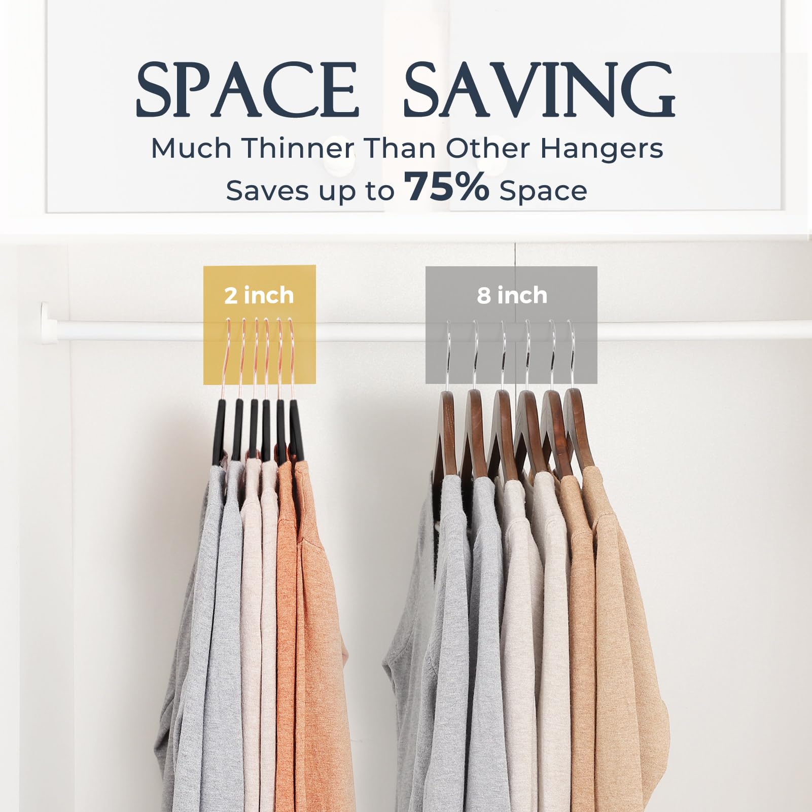 House Day ultra-thin hangers maximize closet space and reduce clutter.