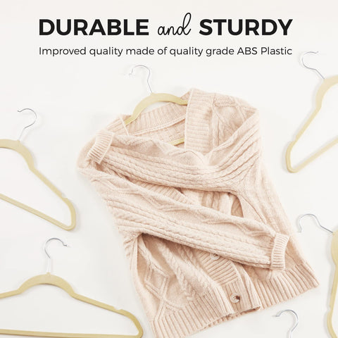 HOUSE DAY ultra-thin hangers maximize closet space and reduce bulk.