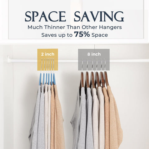 HOUSE DAY Ultra-thin profile saves closet space while keeping items accessible.