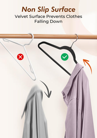HOUSE DAY ultra-thin hangers maximize closet space and organization
