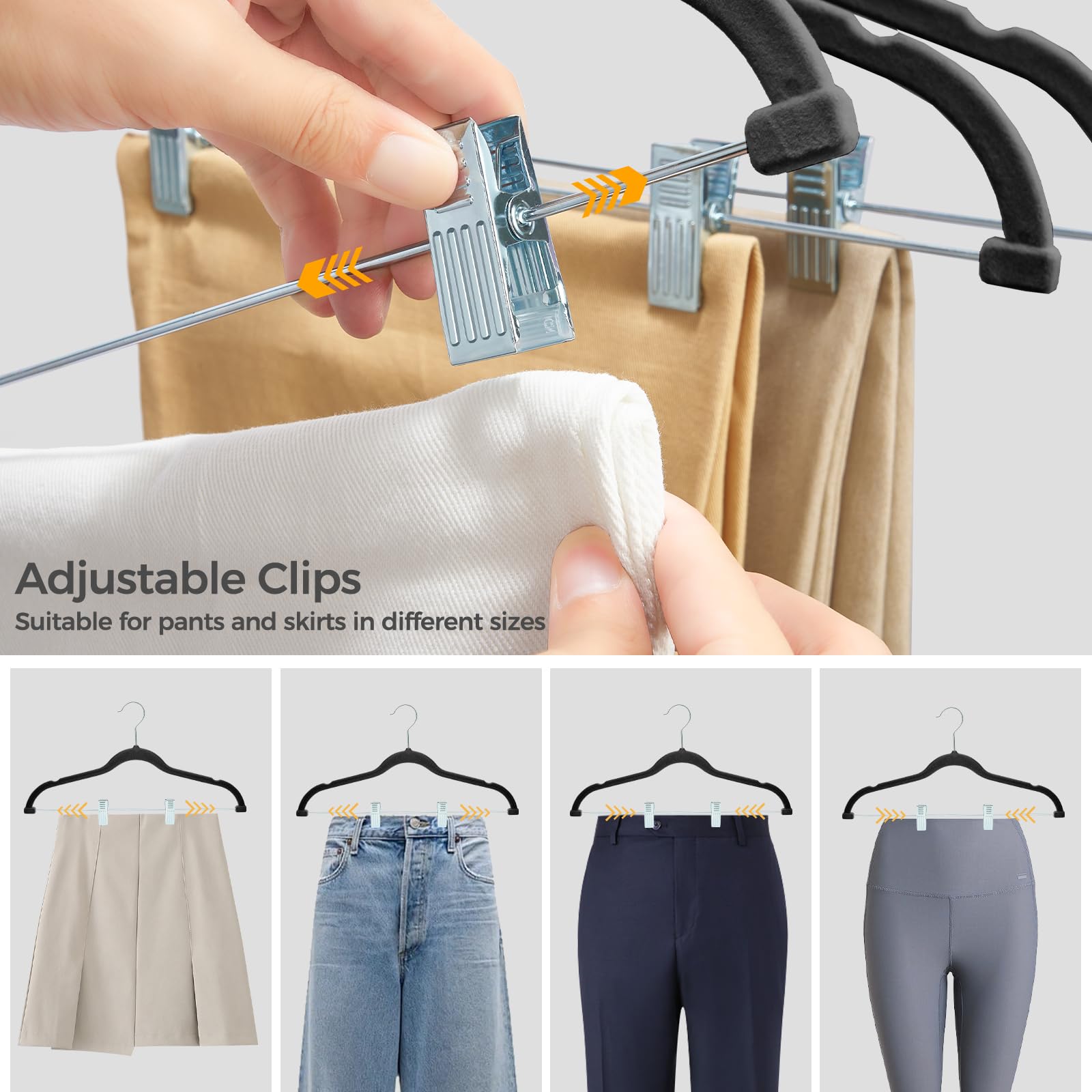 HOUSE DAY ultra-thin space-saving design helps maximize closet capacity.