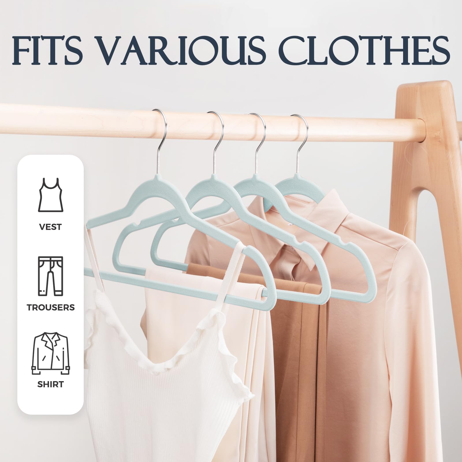 HOUSE DAY ultra-thin space-saving profile maximizes closet space