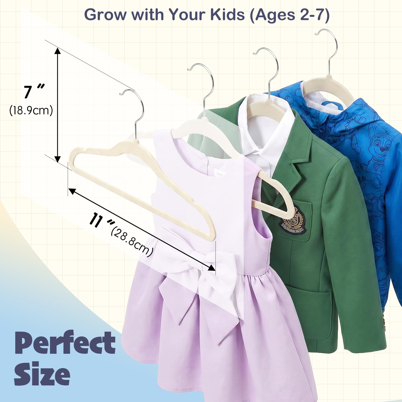 HOUSE DAY velvet baby hanger swivel hook detail for easy access.